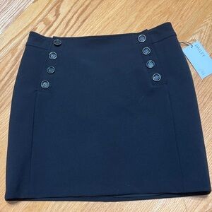 Bailey 44 Black Button-Accent Mini Skirt
